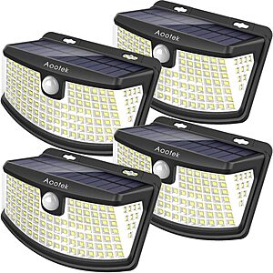 4-Pack Aootek Solar Motion Sensor Lights .30