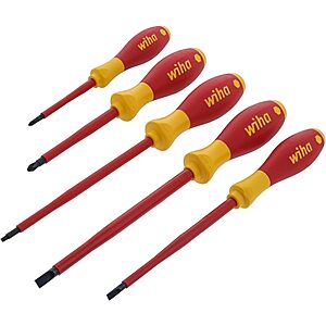 $24.98* or lower: 5-Piece Wiha Insulated SoftFinish Screwdriver Set (Slotted/Phillips/Square) at Amazon