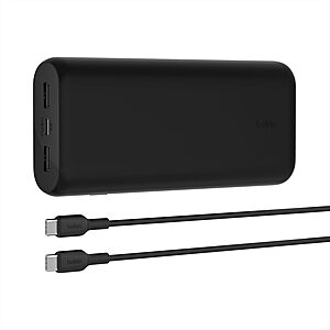 $35.95: 3-Port Belkin Portable Charger (12in. USB-C to USB-C Cable Included - 20000 mAh w/PD 20W) at Amazon