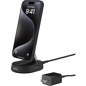 $24.50*: 15W Belkin MagSafe-Compatible Qi2 Convertible Charging Stand w/ Power Supply at Amazon