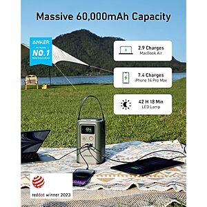 Anker 548 Power Bank 60,000mAh Portable Charger Power Station (Green or Gray)  + Free Shipping