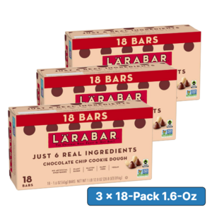 18-Pack 1.6-Oz Larabar Fruit & Nut Bars (Chocolate Chip Cookie Dough) 3 for .90 w/ Subscribe & Save + Free Shipping