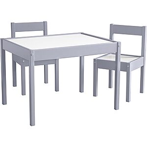 $33.99*: Baby Relax Hunter 3-Piece Kiddy Table and Chair Set (Gray) at Amazon