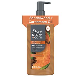 [S&S] $4.70*: 26-Oz DOVE MEN + CARE Body Wash (Sandalwood + Cardamom Oil) at Amazon