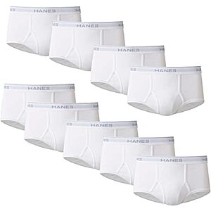 12-Pack Hanes Men's Moisture-Wicking Tagless ComfortFlex Briefs (White) .70