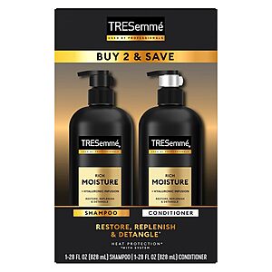 [S&S] $6.27*: 2-Pack 28-Oz TRESemmé Rich Moisture Shampoo & Conditioner at Amazon