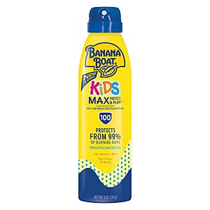 [S&S] $5.18: 6-Oz Banana Boat Kids MAX Protect & Play Sunscreen Spray SPF 100 at Amazon