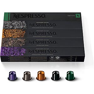 5-Pack 10-Count Nespresso Original Line Ispirazione Variety Pack Coffee Capsules .75 w/ Subscribe & Save & More
