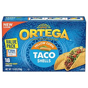 18-Count Ortega Taco Shells (Yellow Corn) alt=