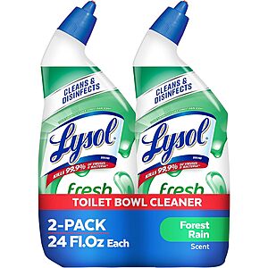 2-Pack 24-Oz Lysol Toilet Bowl Cleaner Gels (Forest Rain) alt=