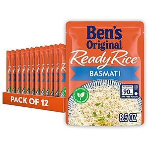 12-Pack 8.5-Oz BEN'S ORIGINAL Ready Rice (Basmati) .90 w/ Subscribe & Save