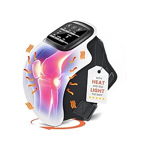 Pokytcox Cordless Rechargeable Knee Massager w/ 3-Mode Adjustable Heat  + Free Shipping w/ Amazon Prime