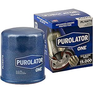 $4.50: Purolator PL14476 PurolatorONE Advanced Engine Protection Spin On Oil Filter at Amazon