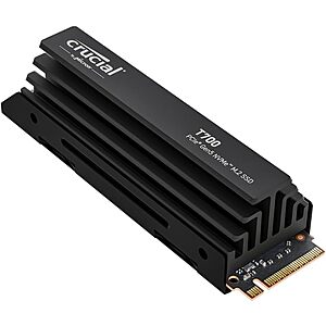 $181.99: 2TB Crucial T700 Gen5 NVMe M.2 SSD with Heatsink at Amazon