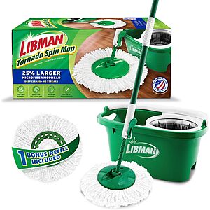 $32.71: Libman Tornado Spin Mop System Plus 1 Refill Head at Amazon