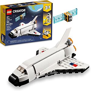 144-Piece LEGO Creator 3-in-1 Space Shuttle Building Toy Kit $6.35 