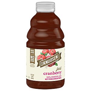 32-Oz R.W. Knudsen Just Cranberry Juice .75 w/ Subscribe & Save