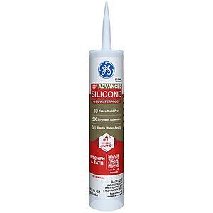 10-Oz GE Advanced Silicone Caulk for Kitchen & Bathroom (Clear) .85