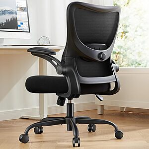 .51: Marsail Office Chair Ergonomic Desk Chair with 3 Ways PU Armrests and Adjustable Lumbar Support at Amazon