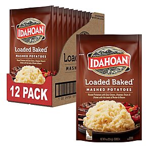 12-Pack 4-Oz Idahoan Mashed Potatoes (Loaded Baked) .90