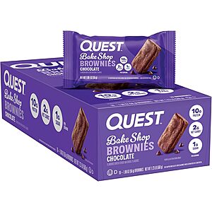 10-Count 1.98oz Quest Bake Shop Chocolate Brownies .50 w/ Subscribe & Save