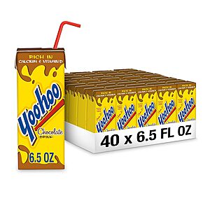 [S&S] $10.86*: 40-Pack 6.5-Oz Yoo-Hoo Chocolate Drink at Amazon (27.1￠ each)