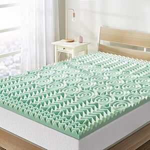 [Regional/MidAtlantic] $11.60: Mellow 1.5 Inch 5-Zone Memory Foam Mattress Topper, Twin at Amazon