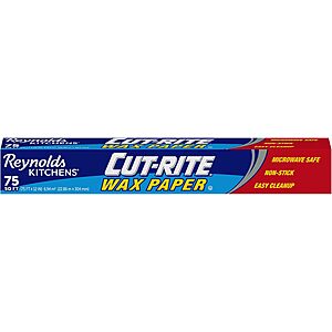 [S&S] $1.82*: 75-Sq Ft Reynolds Kitchens Cut-Rite Wax Paper at Amazon