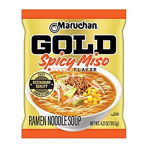 5-Pack 4.21oz Maruchan Gold Spicy Miso Craft Ramen Noodles .50 w/ Subscribe & Save
