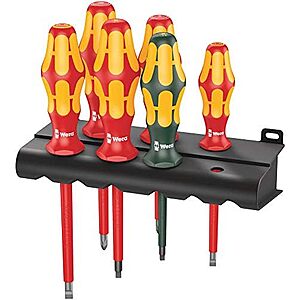 6-Piece Wera Kraftform Plus 160i/168i/6 Insulated Professional Screwdriver Set .45
