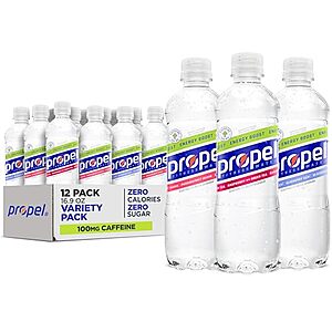 12-Pk 16.9-Oz Propel Energy Boost Zero Calorie Flavored Water (Variety) .15 w/ Subscribe & Save