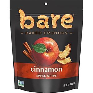 [S&S] $2.75: 3.4-Oz Bare Baked Crunchy Chips (Cinnamon Apple) at Amazon
