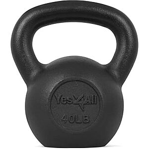 $34: 40-Lb Yes4All Cast Iron Kettlebell at Amazon
