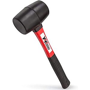[Regional/MidAtlantic, Prime] $3.43*: 16-Ounce Yiyitools Rubber Mallet Hammer w/ Fiberglass Handle at Amazon