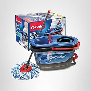 $27.76: Used - Like New: O-Cedar EasyWring RinseClean Spin Mop & Bucket Floor Cleaning System at Amazon