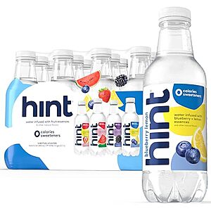 [S&S] $10.13: 12-Pack 16-Oz Hint Fruit-Infused Purified Flavored Water (4-Flavor White Variety Pack) at Amazon (84.4￠ each)