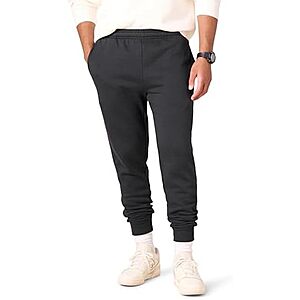 Amazon Essentials Men's Relaxed Jogger Sweatpants (Black): Large $6.35, Medium $6.20 (or less)