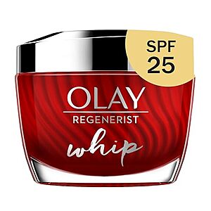 [S&S] $13.90: 1.7-Oz Olay Regenerist Whip Face Moisturizer Cream with Sunscreen SPF 25 at Amazon
