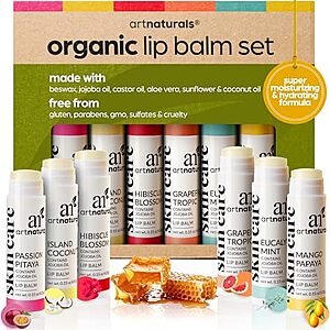 [S&S] $6.48*: 6-Piece ArtNaturals Organic Lip Balm Set (Assorted) at Amazon