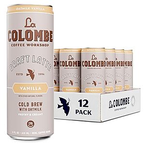 12-Pack 11-Oz La Colombe Coffee (Oatmilk Vanilla Latte) $23.75 w/ Subscribe & Save & More