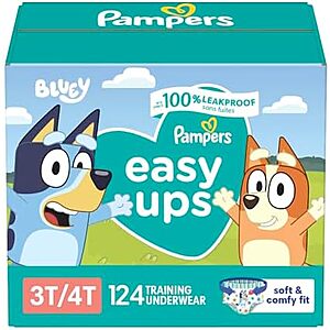 [S&S] $20.88: 124-Count Pampers Easy Ups Disposable Potty Training Underwear at Amazon