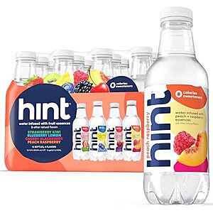 [S&S] $8.63: 12-Pack 16-Oz Hint Fruit-Infused Purified Flavored Water (4-Flavor Smashup Variety Pack) at Amazon (71.9￠ each)