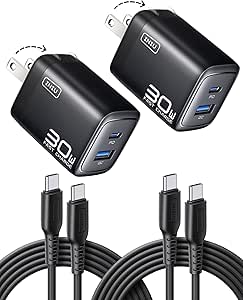 2-Pack INIU 30W PD Fast Charging USB C Charger Block (USB-C + USB-A; Black) $8.40 