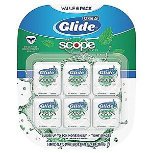 6-Pack 40-M Oral-B Glide Dental Floss (Scope Flavor) $10.15 w/ Subscribe & Save