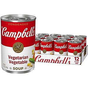 12-Pack 10.5oz Campbell's Condensed Soup (Vegetarian Vegetable) $6 