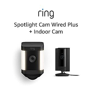 $99.99*: Ring HD Spotlight Cam Plus (Battery Operated) + Ring Indoor Cam at Amazon