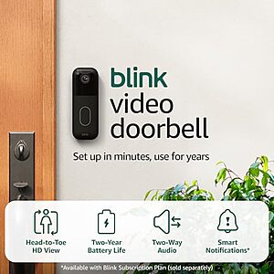$79.97: Blink Whole Home Bundle (Outdoor 4 camera, Mini 2 Camera, Video Doorbell 2nd Gen, Sync Module Core) at Amazon