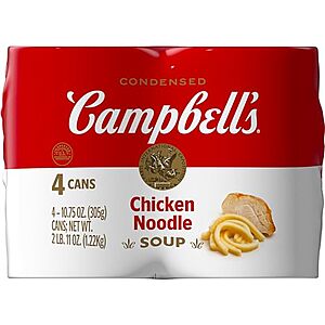 4-Pack 10.75-Oz Campbell's Condensed Soup (Chicken Noodle) 8 for $19.50 w/ Subscribe & Save