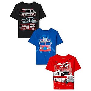 3-Pack The Children's Place Toddler Boys Short Sleeve Graphic T-Shirt (2 Styles) $6.20 