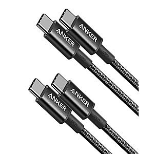 $7.99*: 2-Pack Anker USB-C to USB-C Cable 100-Watt Phone Charger Cords at Amazon